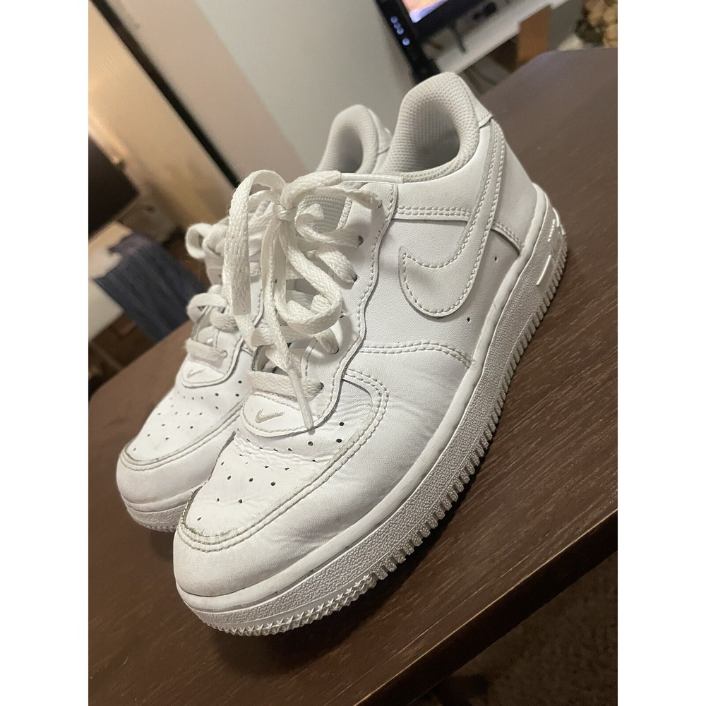 Nike Force 1 (PS) Size 2Y White/White-White 314193-117 Beautiful.